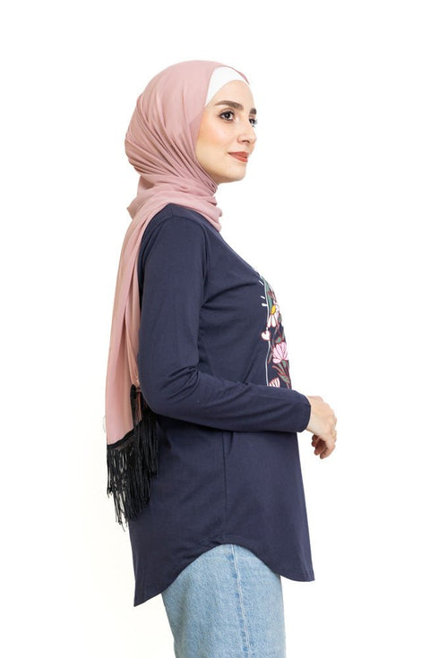 Indigo Printed Long - Sleeve Design 2 - Khotwh
